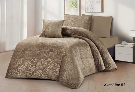 طقم ملاحف شتوي مفرد sunflower 1 عسلي
